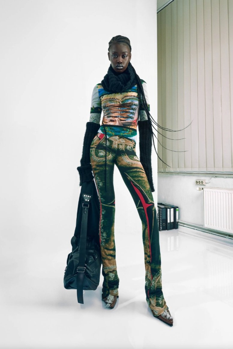 パンツ OTTOLINGER PANTS (10120050104) Ottolinger Mesh Pants, Print — SLOW WAVES